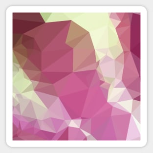 Light Thulian Pink Abstract Low Polygon Background Sticker